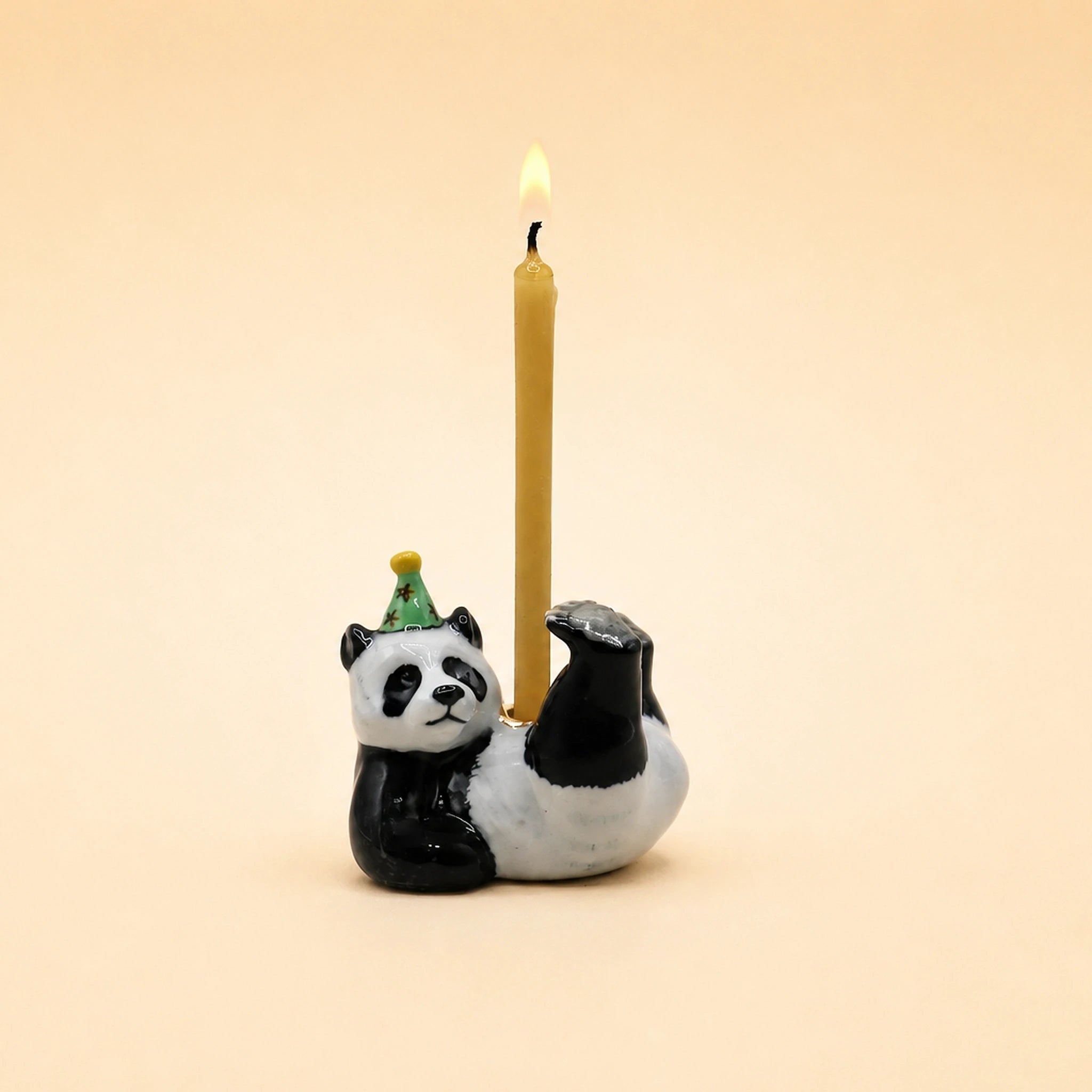 Panda Cake Topper | Camp Hollow Porcelain Party Animal | Ceramic Candle Holder | Party Animal Birthday Decor