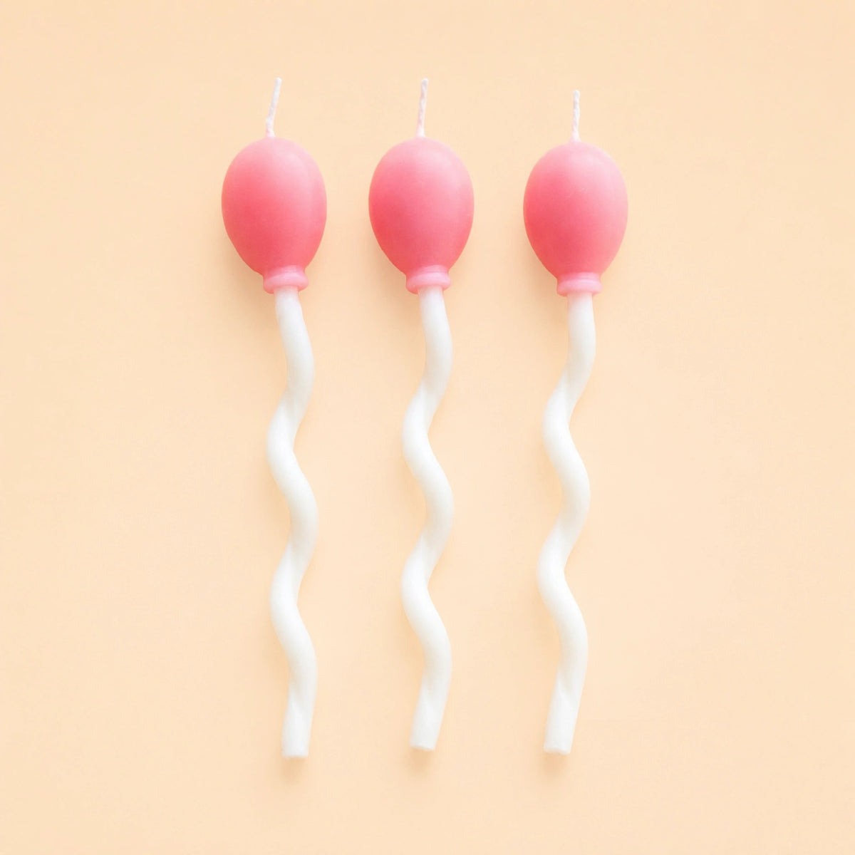 Pink Balloon Candle Set (x3)