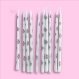 Pink Gillyflower Tapered Candles (x10)