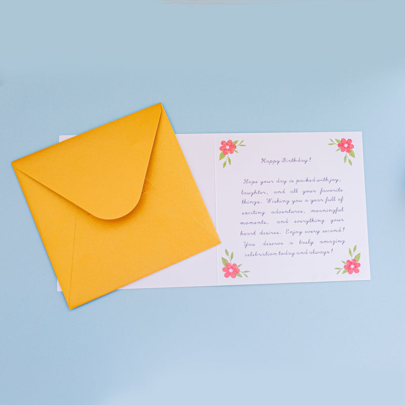 Pink Goose Birthday Card
