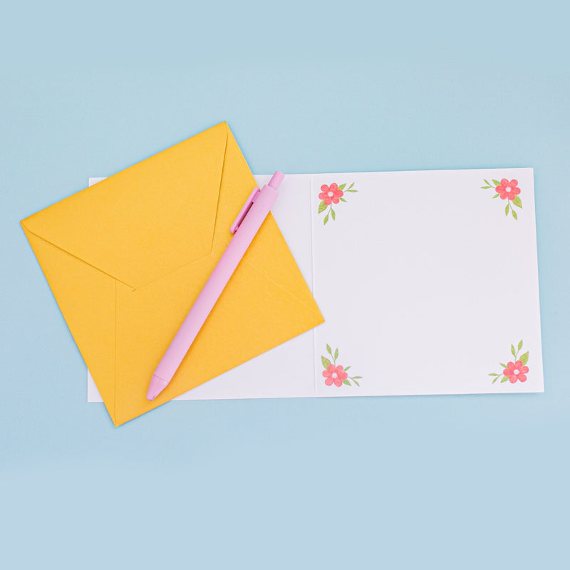 Pink Goose Birthday Card