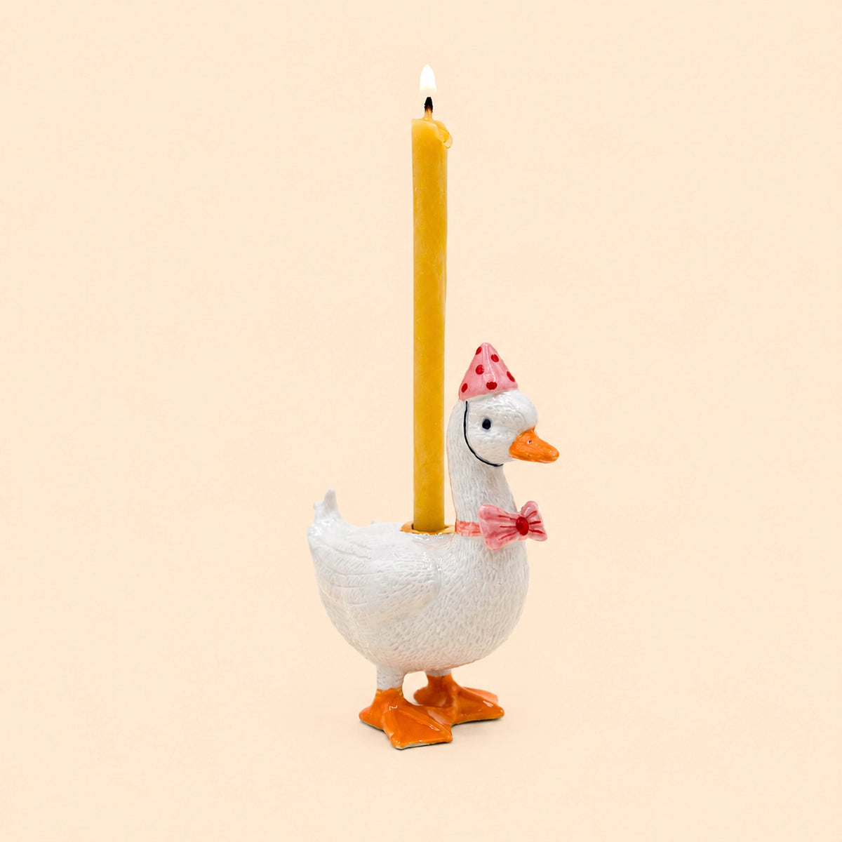 Goose Cake Topper | Camp Hollow Porcelain Party Animal | Ceramic Candle Holder | Party Animal Birthday Decor | Pink Girl Baby