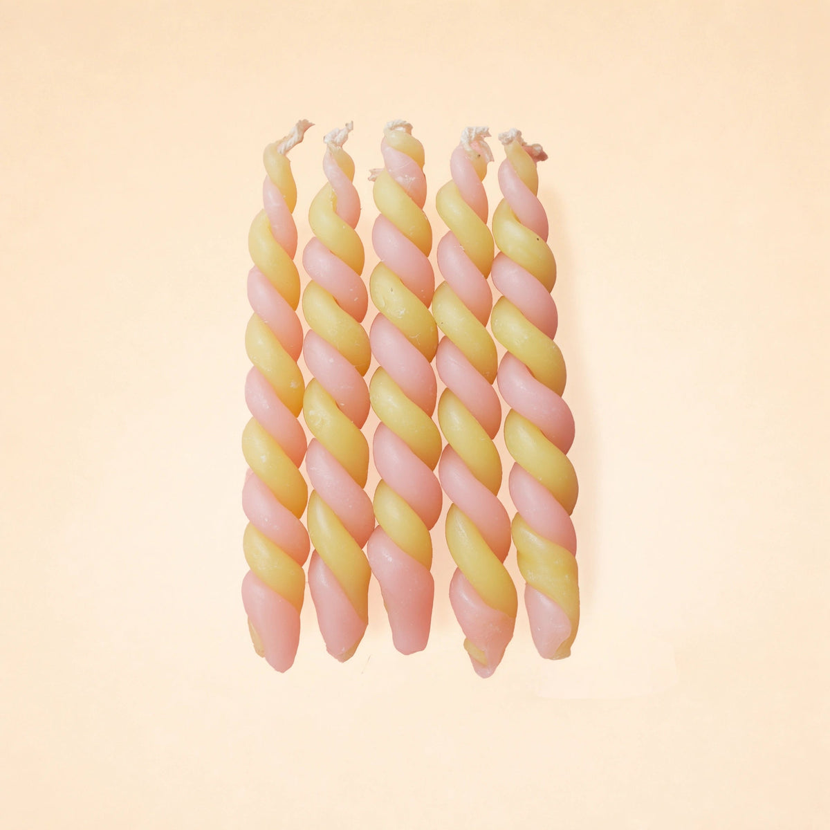 Pink Limeade Twisted Beeswax Birthday Candle Set | ⛺️ Camp Hollow