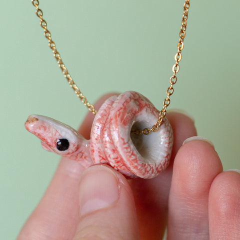 Pink Python Necklace