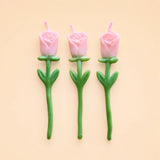 Pink Rose Candle Set (x3)