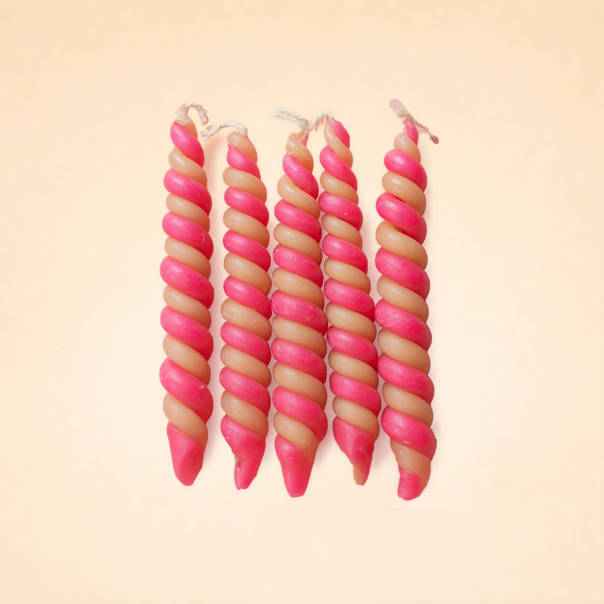 Pink Truffle Twisted Beeswax Birthday Candle Set | ⛺️ Camp Hollow