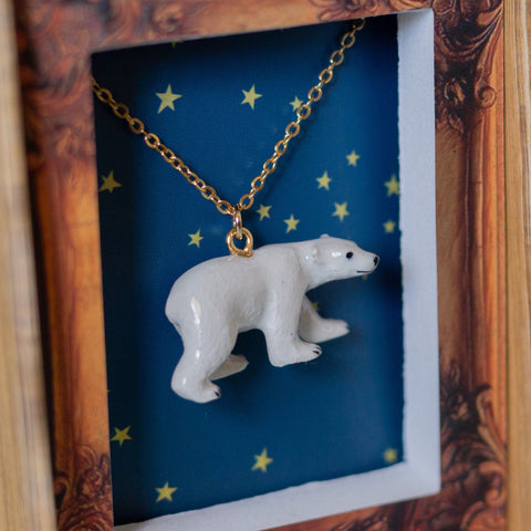 Polar Bear Necklace | Camp Hollow Ceramic Animal Jewelry