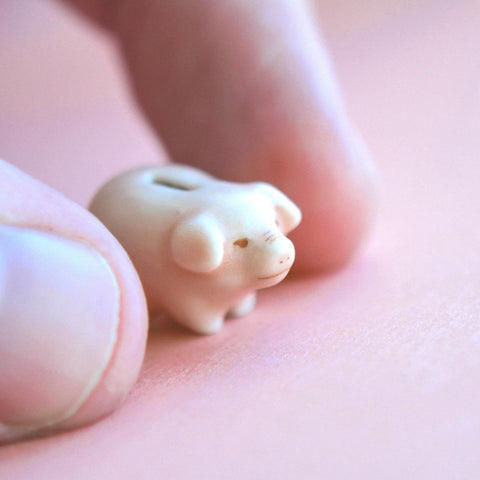 Words Tiniest Piggy Bank Figurine
