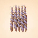 Purple Smoke Show Twisted Beeswax Candles