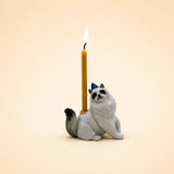 Ragdoll Cat Cake Topper | Porcelain Party Animal | Cat Candle Holder