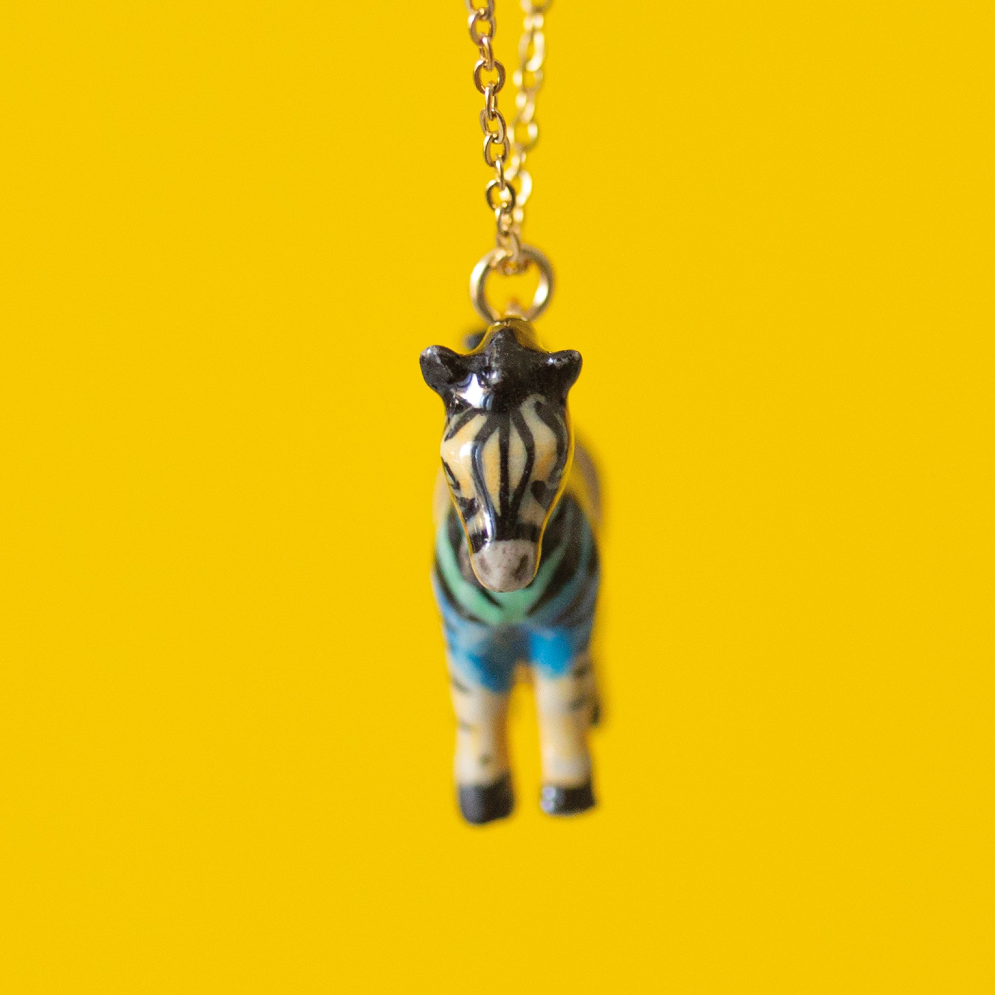 Rainbow Zebra Necklace