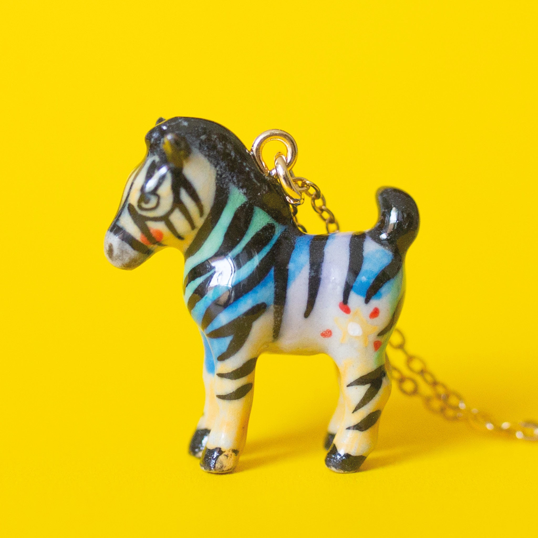 Rainbow Zebra Necklace