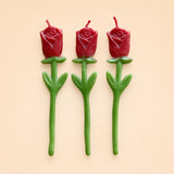 Red Rose Candle Set (x3)