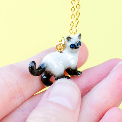 Siamese Cat Necklace | Cat Camp Hollow Animal Jewelry