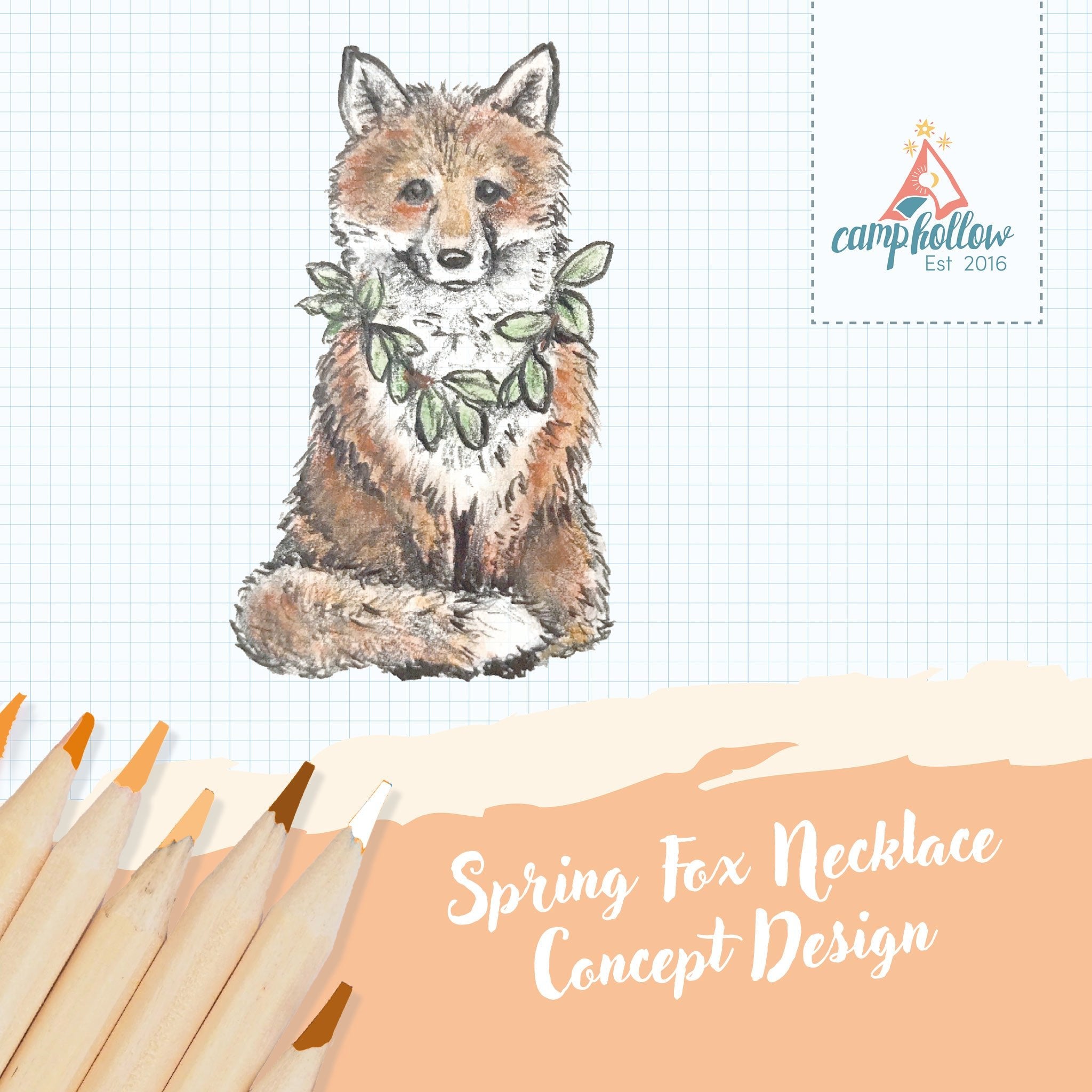 Spring Fox Necklace