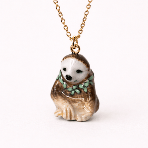 Spring Sloth Necklace