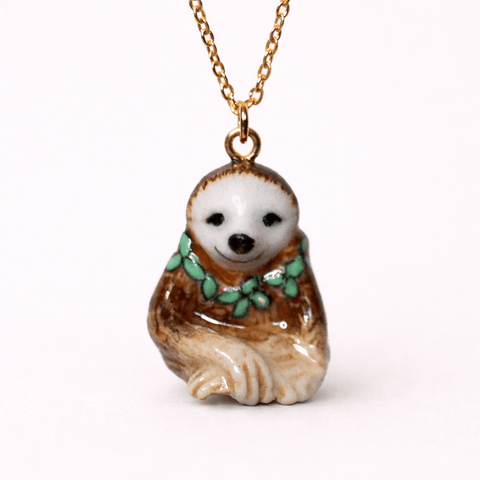 Spring Sloth Necklace