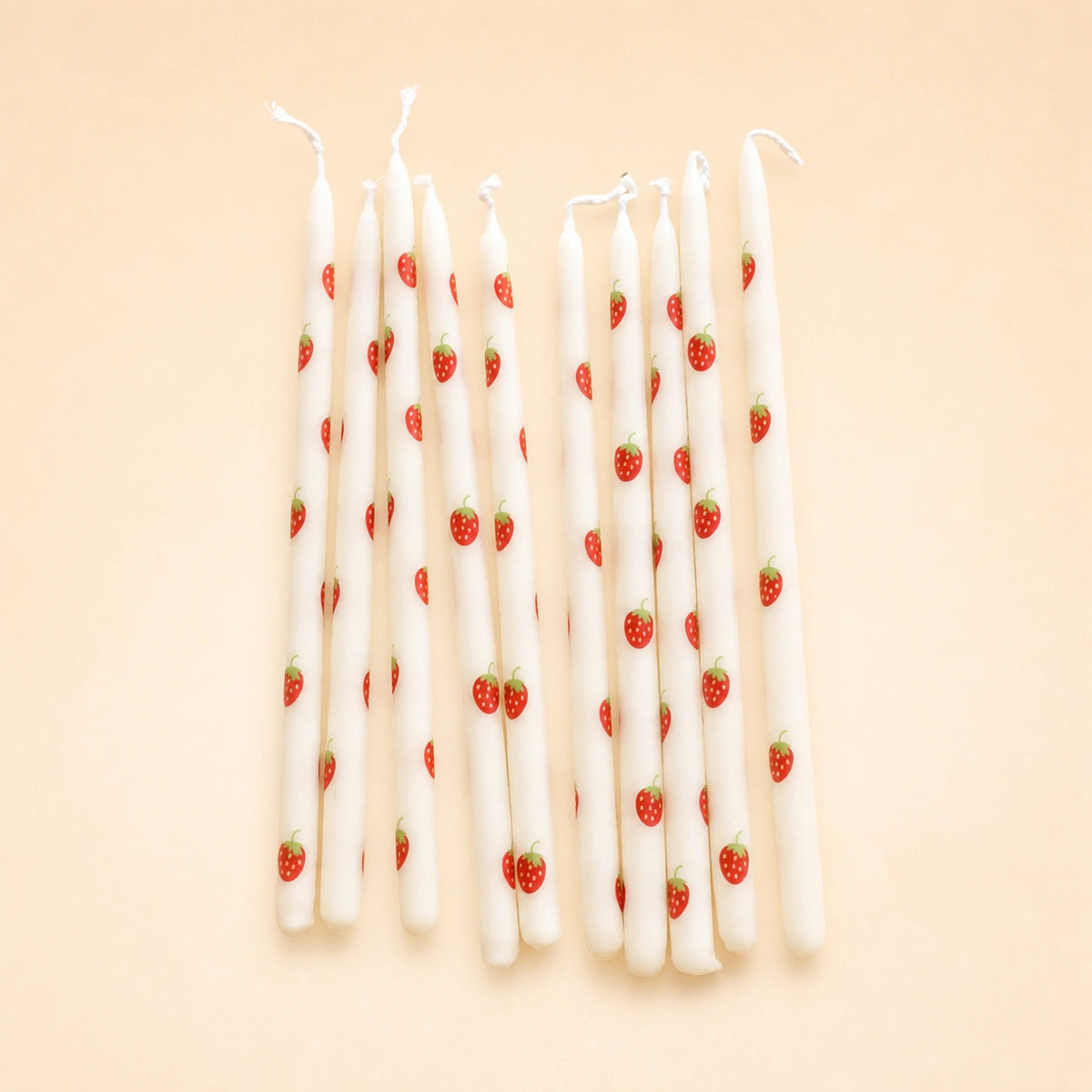 Strawberry Pattern Candle Set (x10)