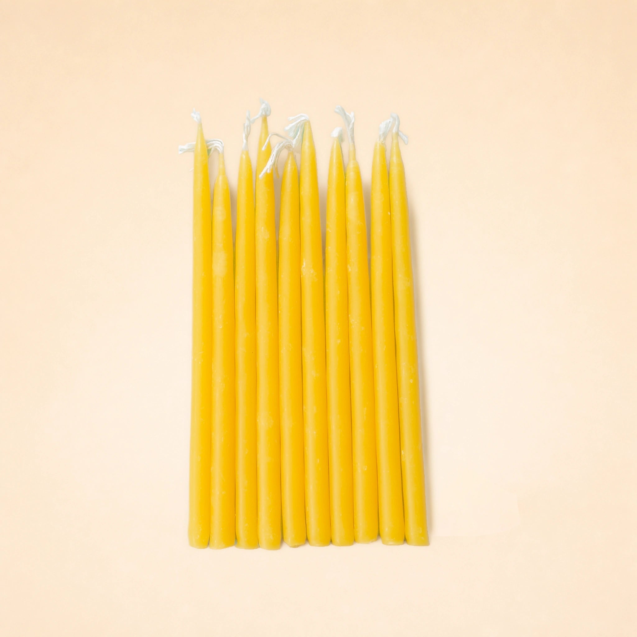 Sunburst Yellow Tapered Birthday Candle Set | Camp Hollow
