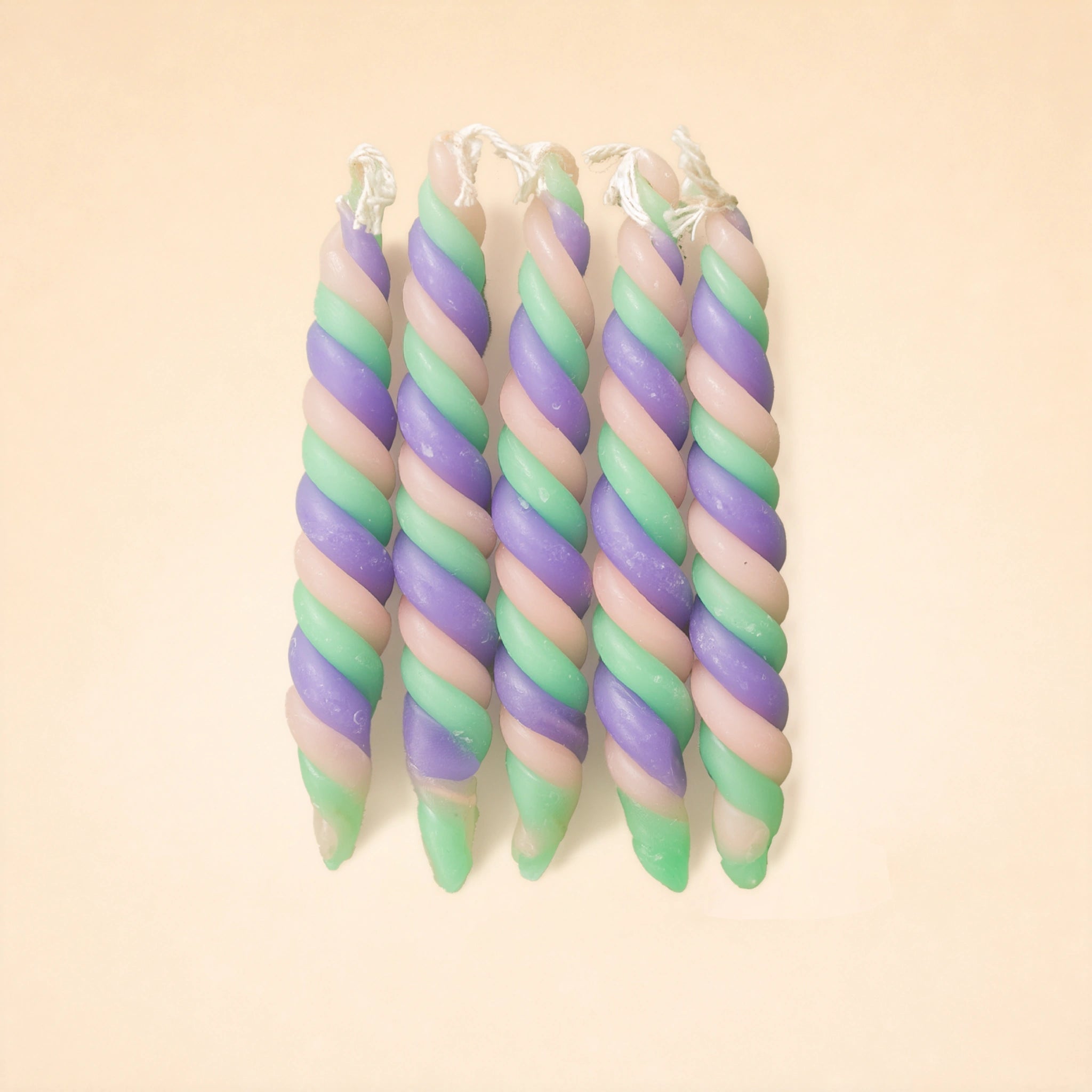 Thistle Blossom Twisted Beeswax Candles