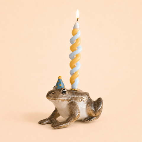 Toad Cake Topper | Porcelain Party Animal | Candle Holder