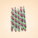 Violet Vines Twisted Beeswax Candles