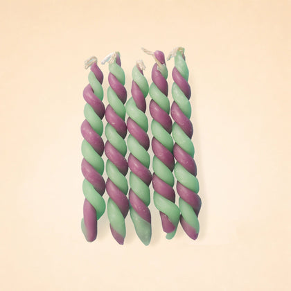 Violet Vines Twisted Beeswax Birthday Candle Set | ⛺️ Camp Hollow