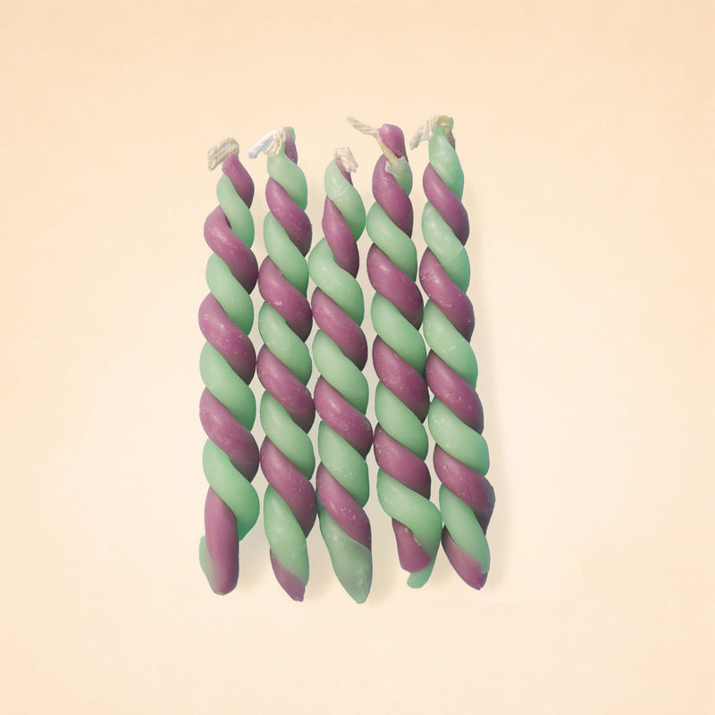 Violet Vines Twisted Beeswax Birthday Candle Set | ⛺️ Camp Hollow