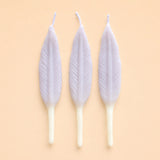 White Feather Candle Set (x3)
