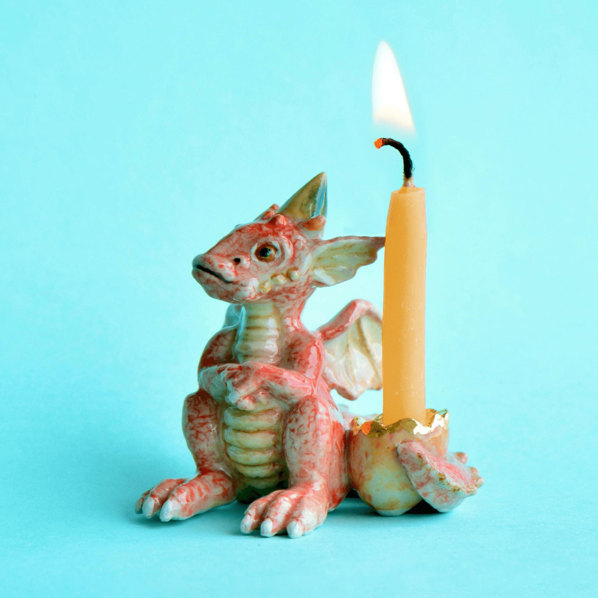 Dragon Cake Topper | Camp Hollow Porcelain Party Animal | Ceramic Candle Holder | Party Animal Birthday | Chinese Zodiac