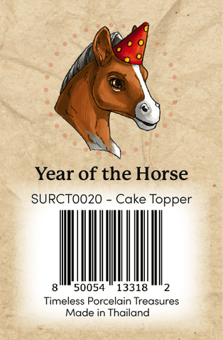 Year of the Horse CT Barcode Sticker