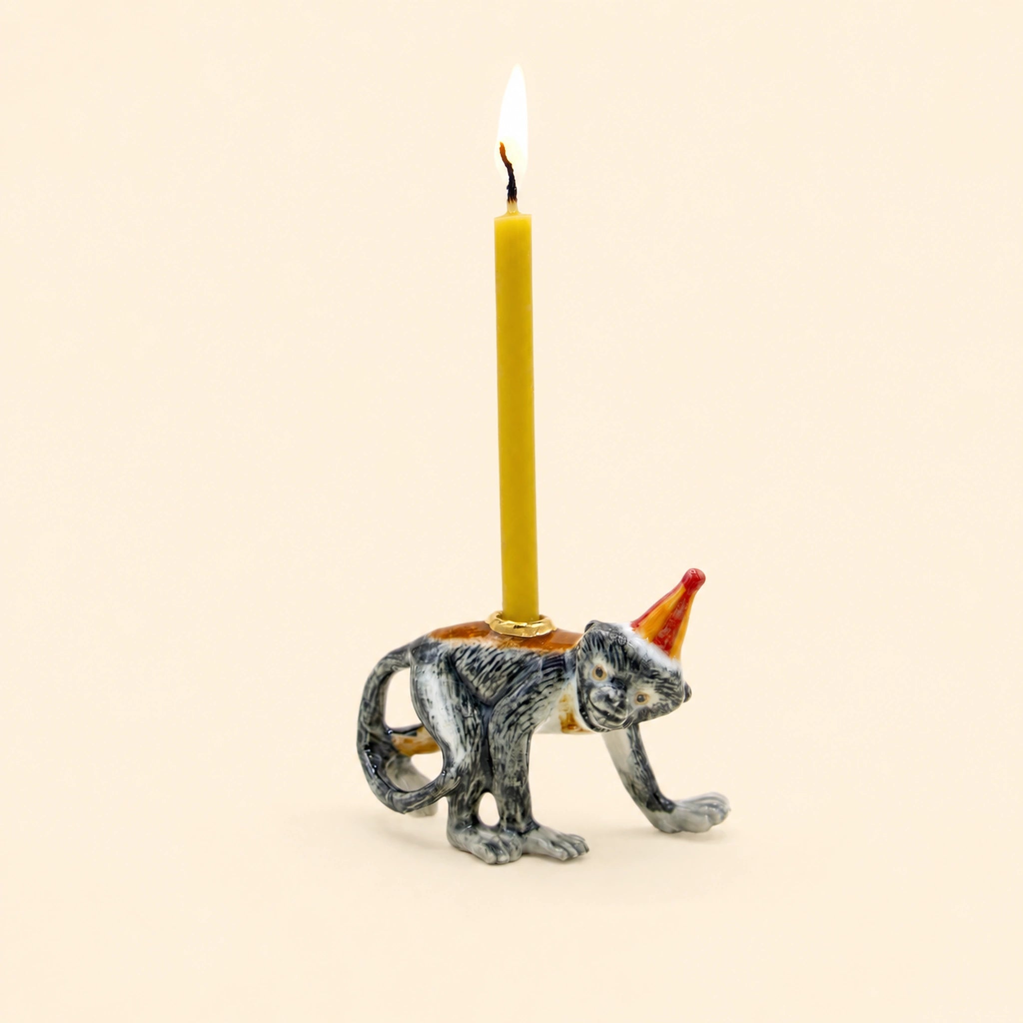 Monkey Cake Topper | Camp Hollow Porcelain Party Animal | Ceramic Candle Holder | Party Animal Birthday | Chinese Zodiac