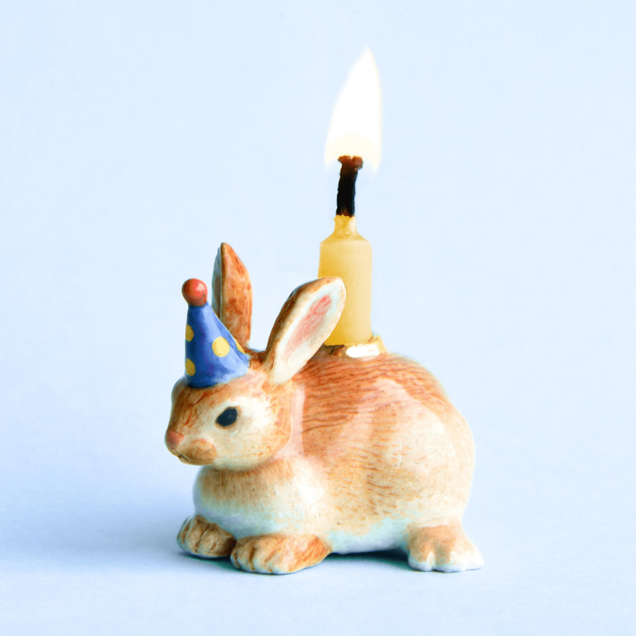 Rabbit Cake Topper | Camp Hollow Porcelain Party Animal | Ceramic Candle Holder | Party Animal Birthday | Chinese Zodiac