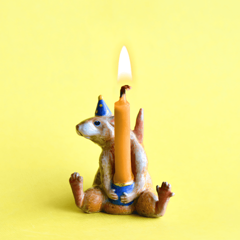Rat Cake Topper | Camp Hollow Porcelain Party Animal | Ceramic Candle Holder | Party Animal Birthday | Chinese Zodiac