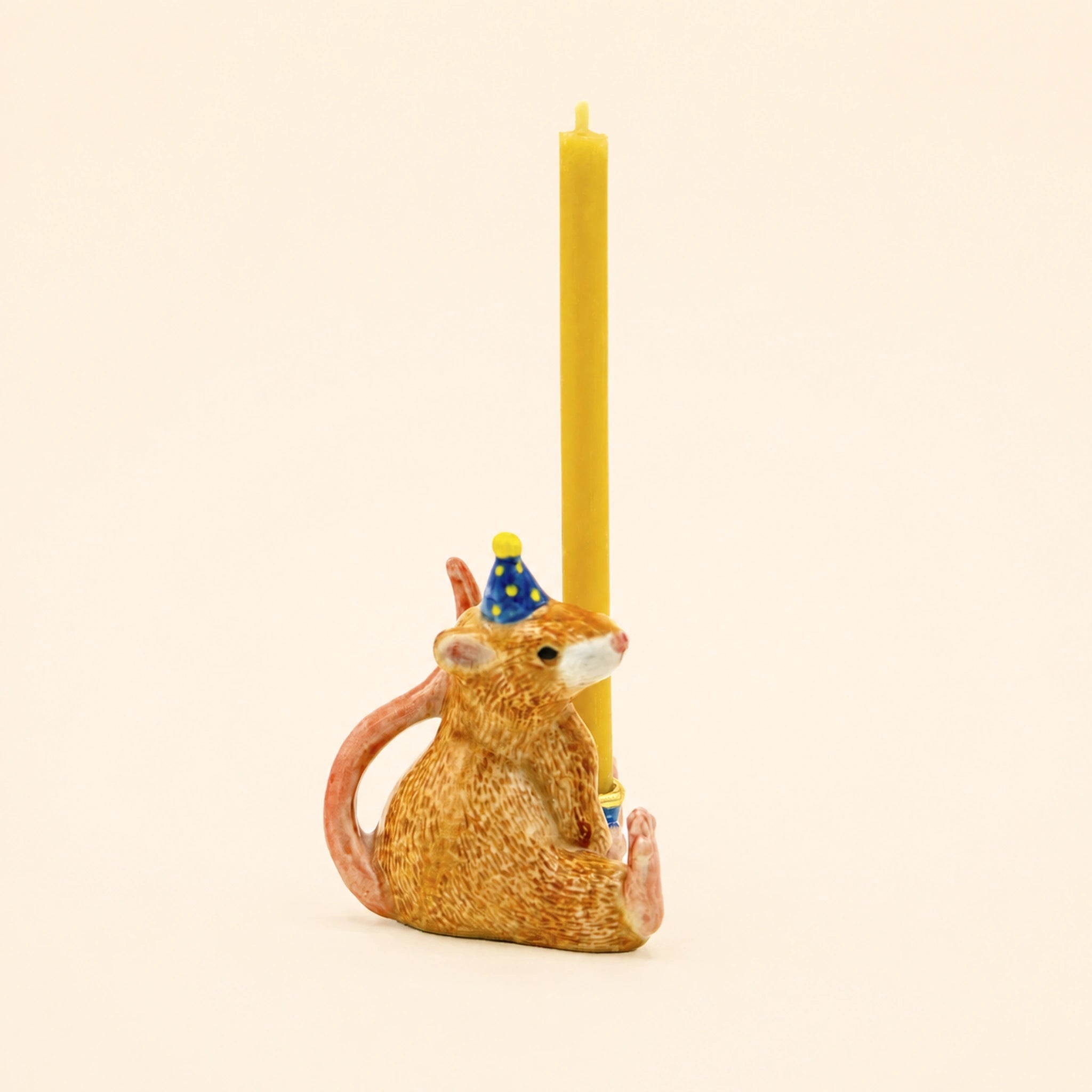 Rat Cake Topper | Camp Hollow Porcelain Party Animal | Ceramic Candle Holder | Party Animal Birthday | Chinese Zodiac