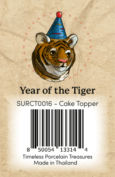 Year of the Tiger CT Barcode Sticker