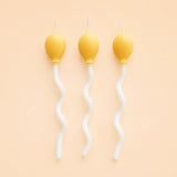 Yellow Balloon Candle Set (x3)