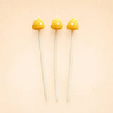 Yellow Mushroom Candle Set (x3)