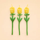 Yellow Rose Candle Set (x3)