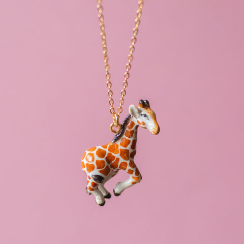 Giraffe Necklace | Camp Hollow Porcelain Ceramic Animal Jewelry