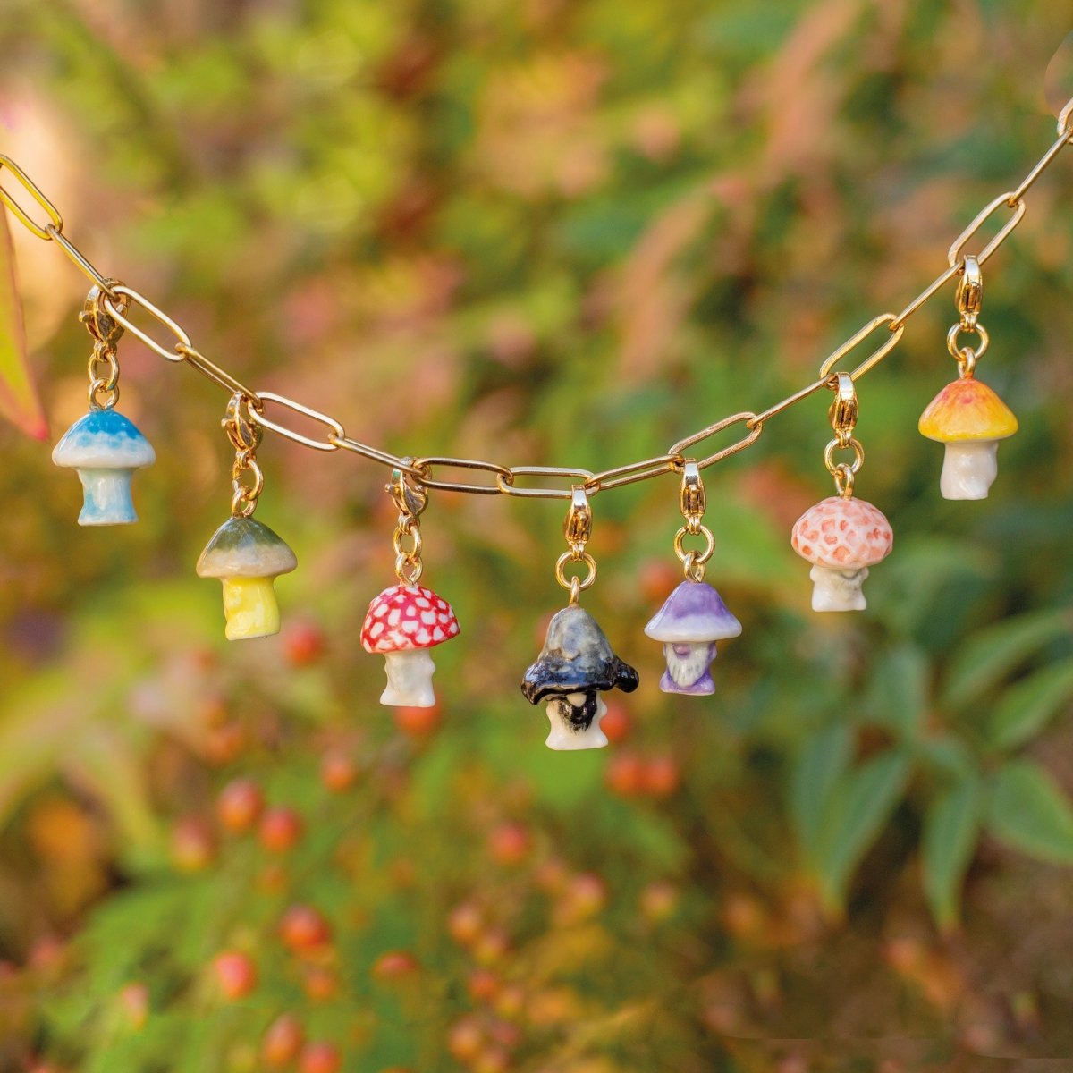 Black 'Shroomkin' Mushroom Charm 🍄🌙 - Camp Hollow
