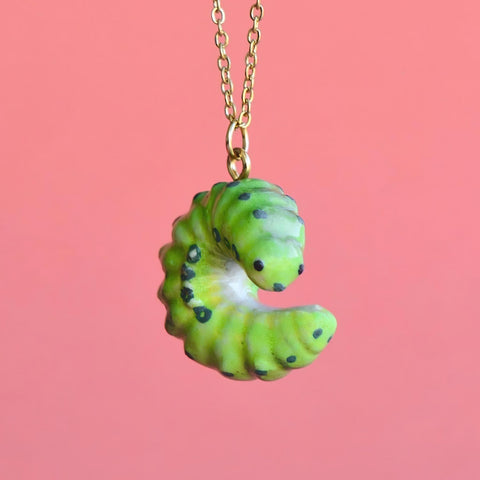 Caterpillar Necklace | Camp Hollow Ceramic Animal Jewelry
