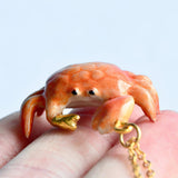 Crab "Golden Grip"  Necklace