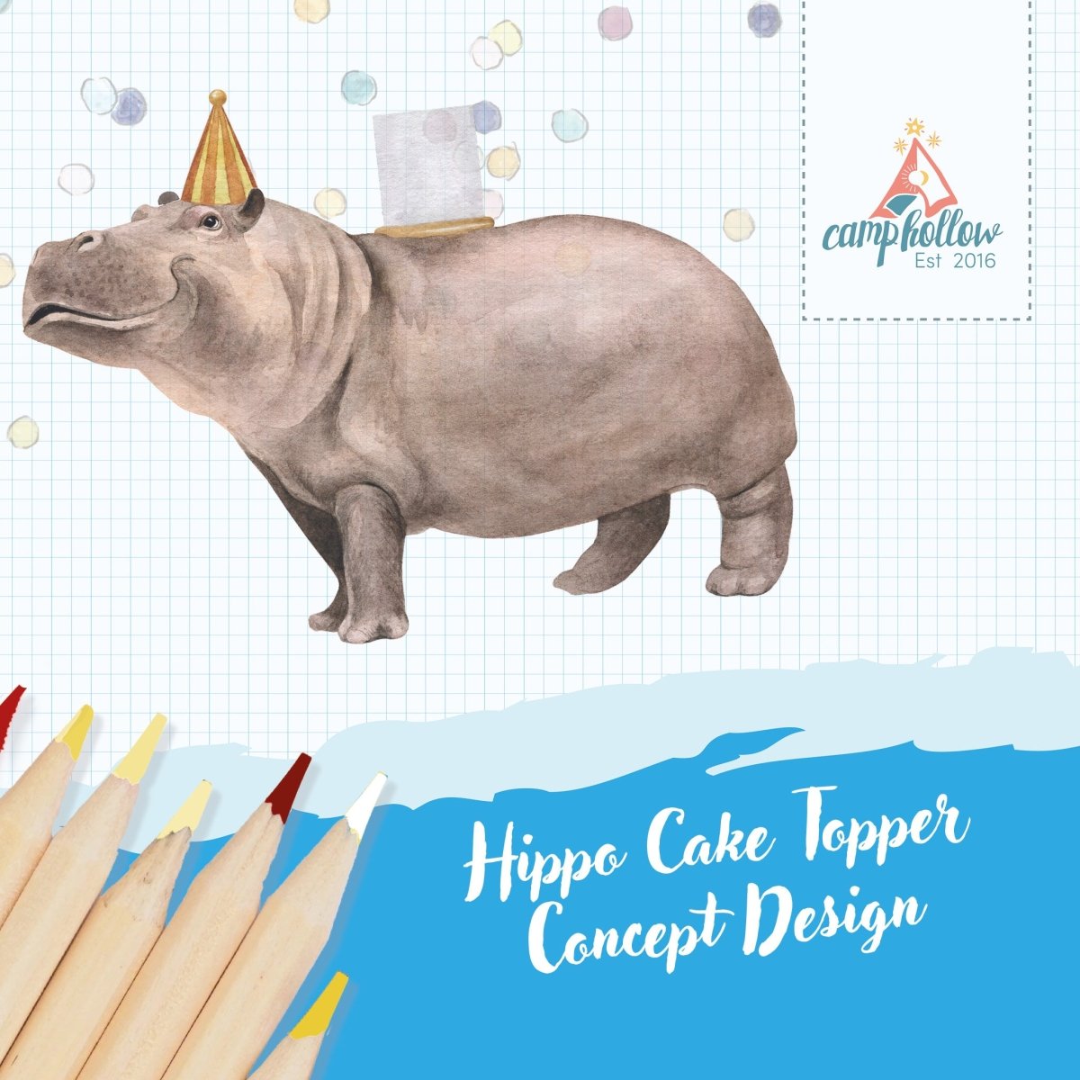 Jungle Hippo Design Cake – Creme Castle