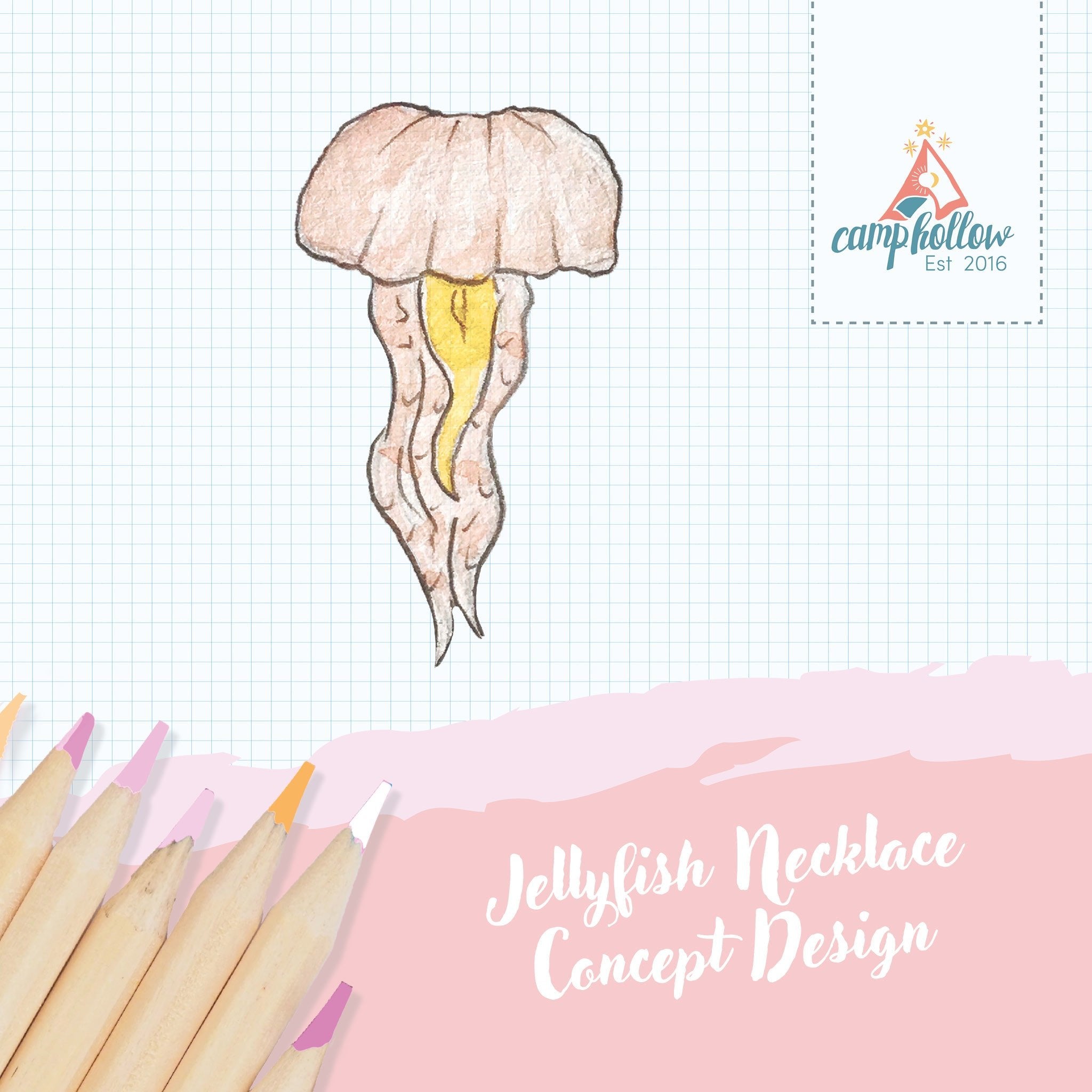 Jellyfish Necklace | Camp Hollow Ceramic Animal Jewelry
