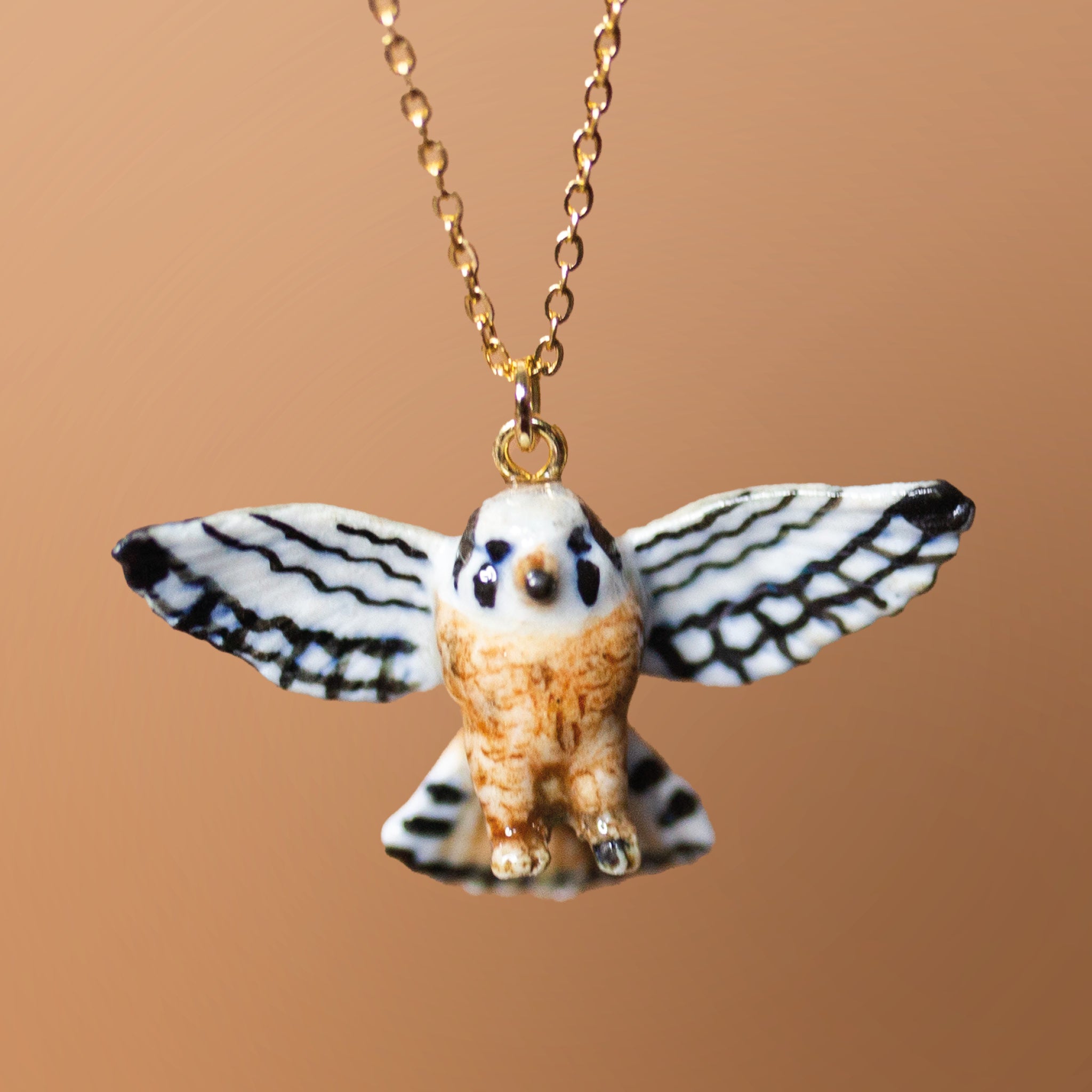 Kestrel Falcon Necklace | Camp Hollow Ceramic Animal Jewelry