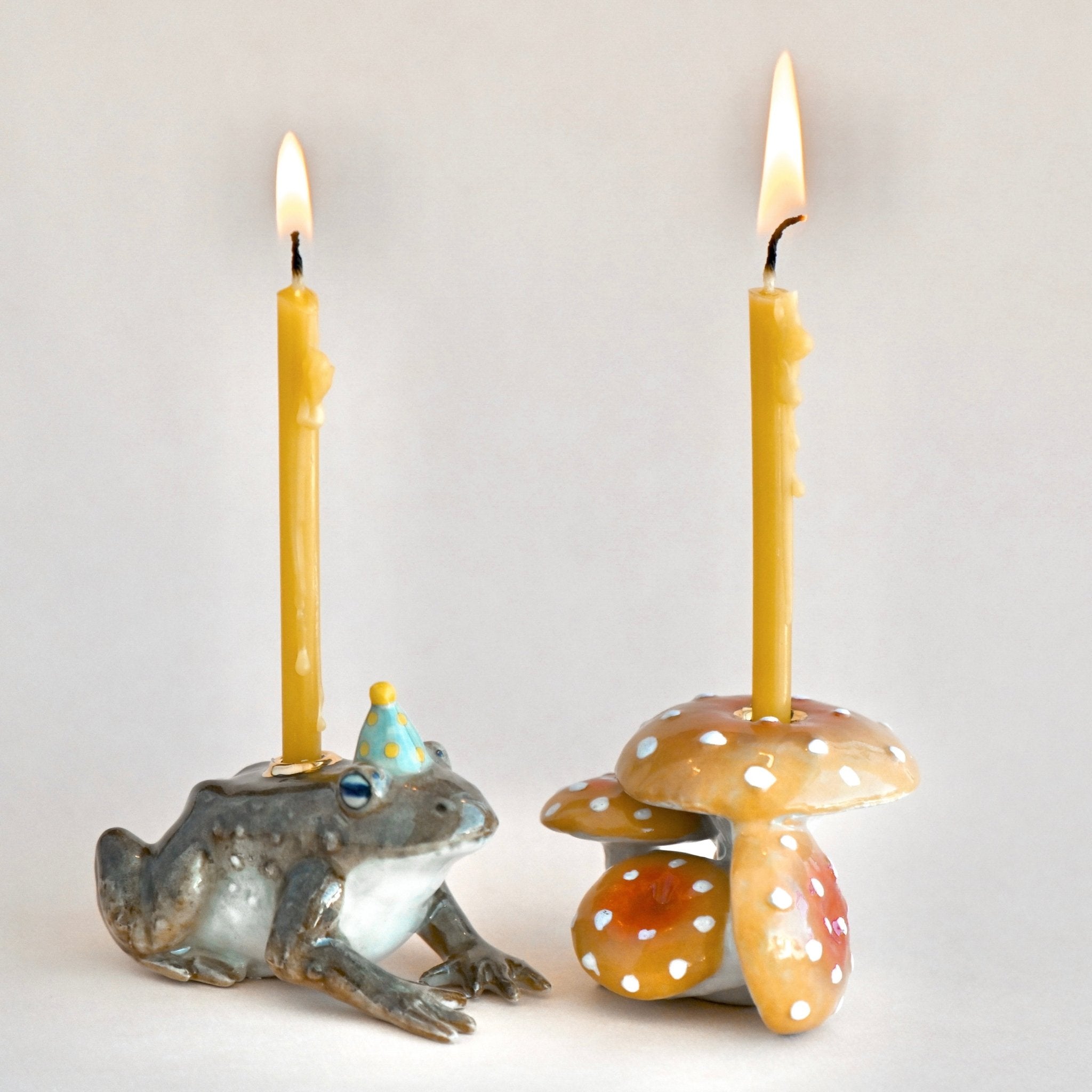 Mushroom Hollow - From the Bog - Birthday Candle Set of 2