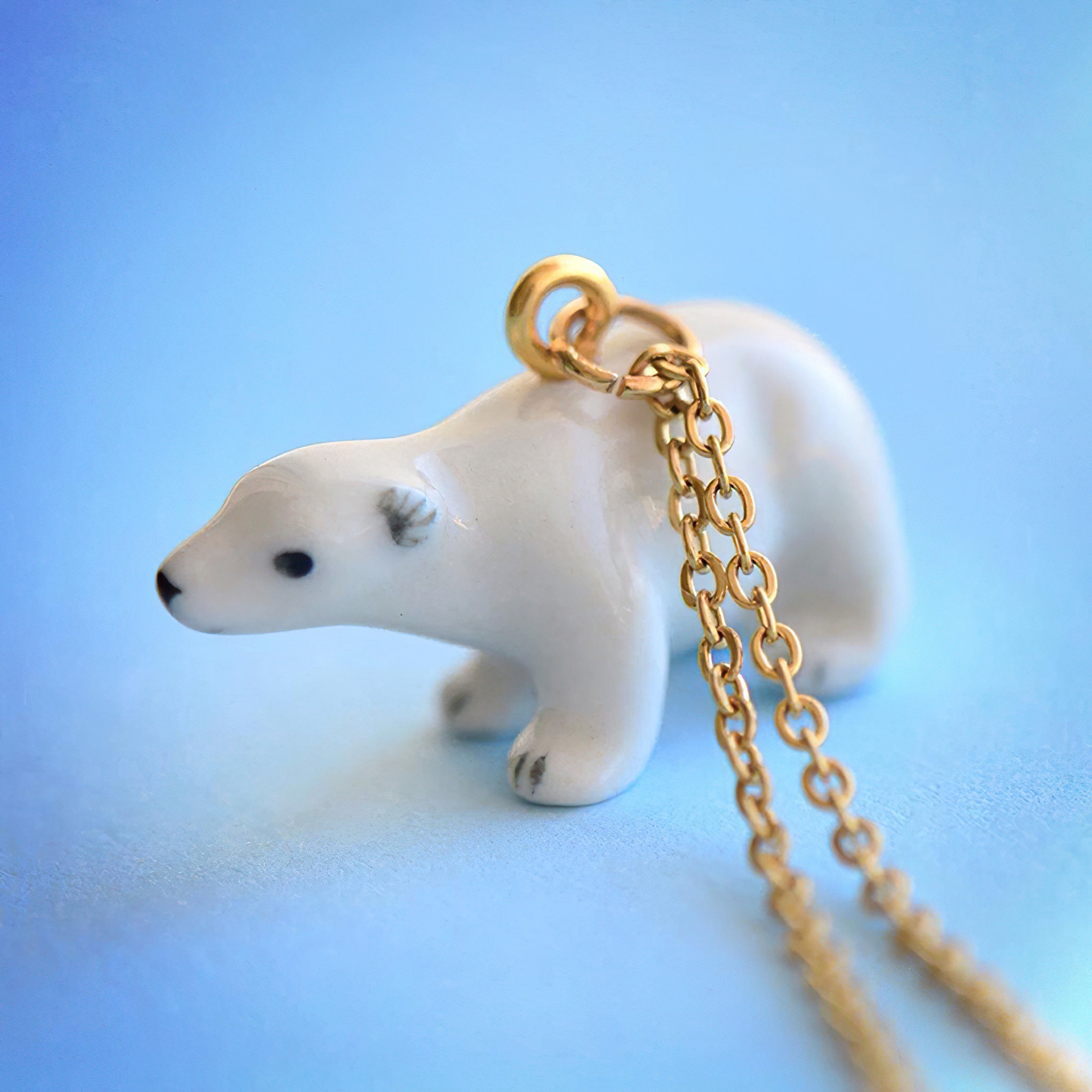 Polar Bear Necklace | Camp Hollow Ceramic Animal Jewelry