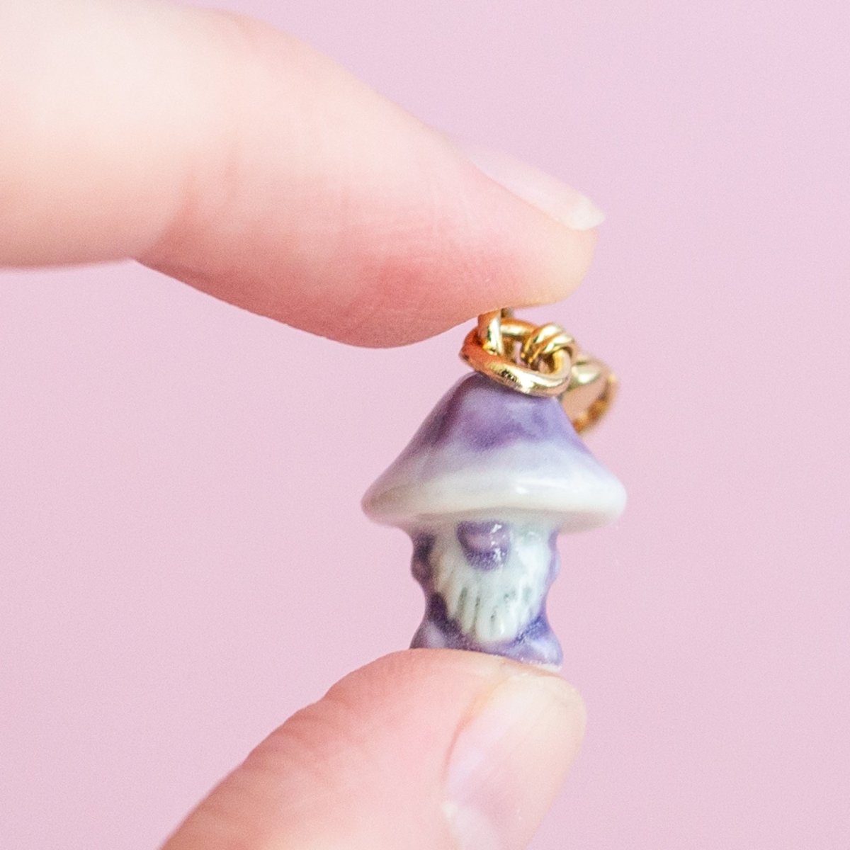 Purple Cap 'Shroomkin' Mushroom Charm 🍄💜 - Camp Hollow