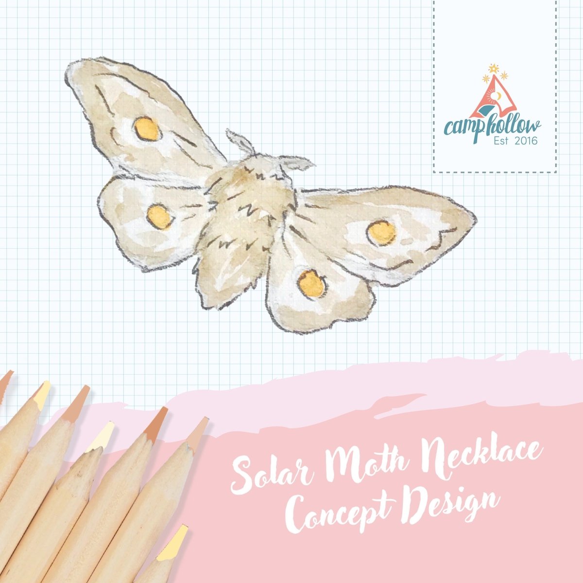 Solar Moth Necklace - Camp Hollow